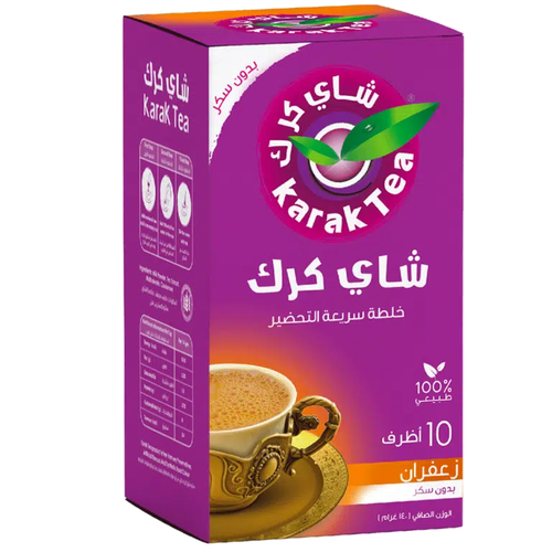 Karak tea with saffron, sugar-free, 10 sachets