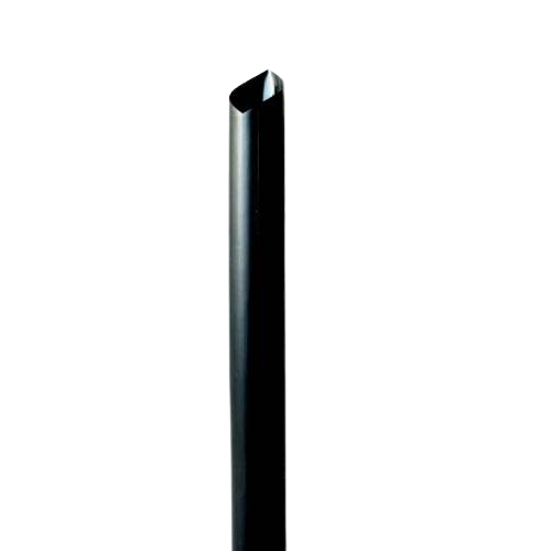 10mm black straw