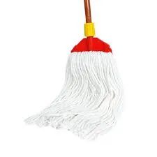 Wet cotton mop with stick, 24 oz.
