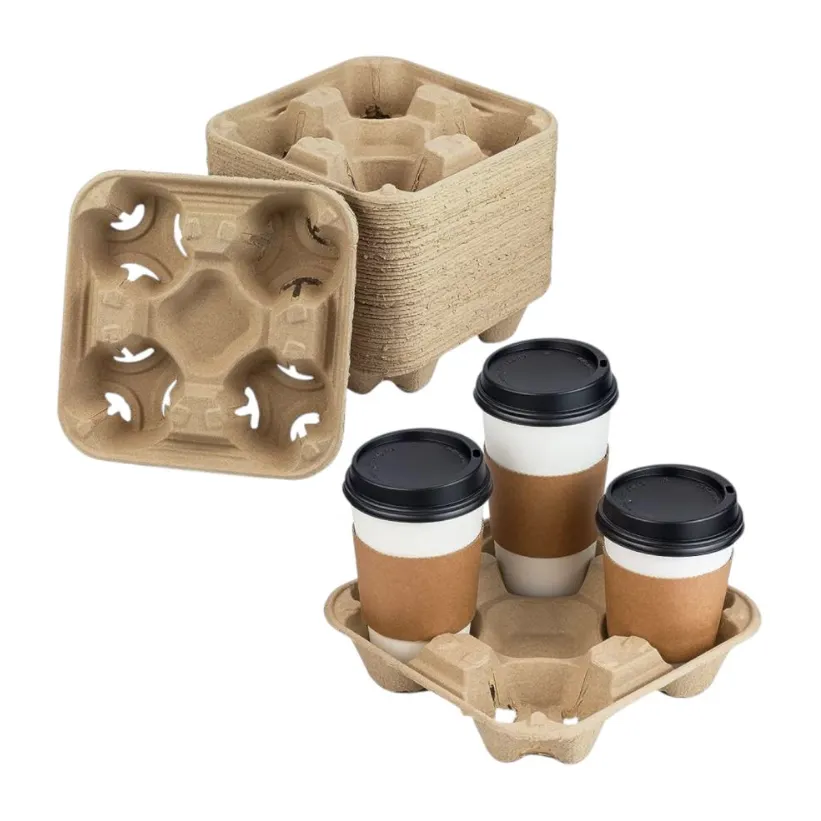 Four-piece paper cup holder