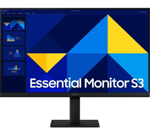 Samsung S3 S30GD Essential Monitor 27-inch FHD 1920x1080, IPS Panel Technology, 100Hz Refresh Rate - LS27D300GAMXUE- Black