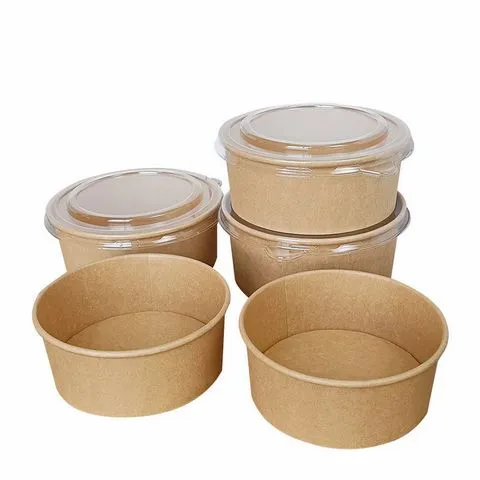 32oz Round Paper Soup Containers with Lids 